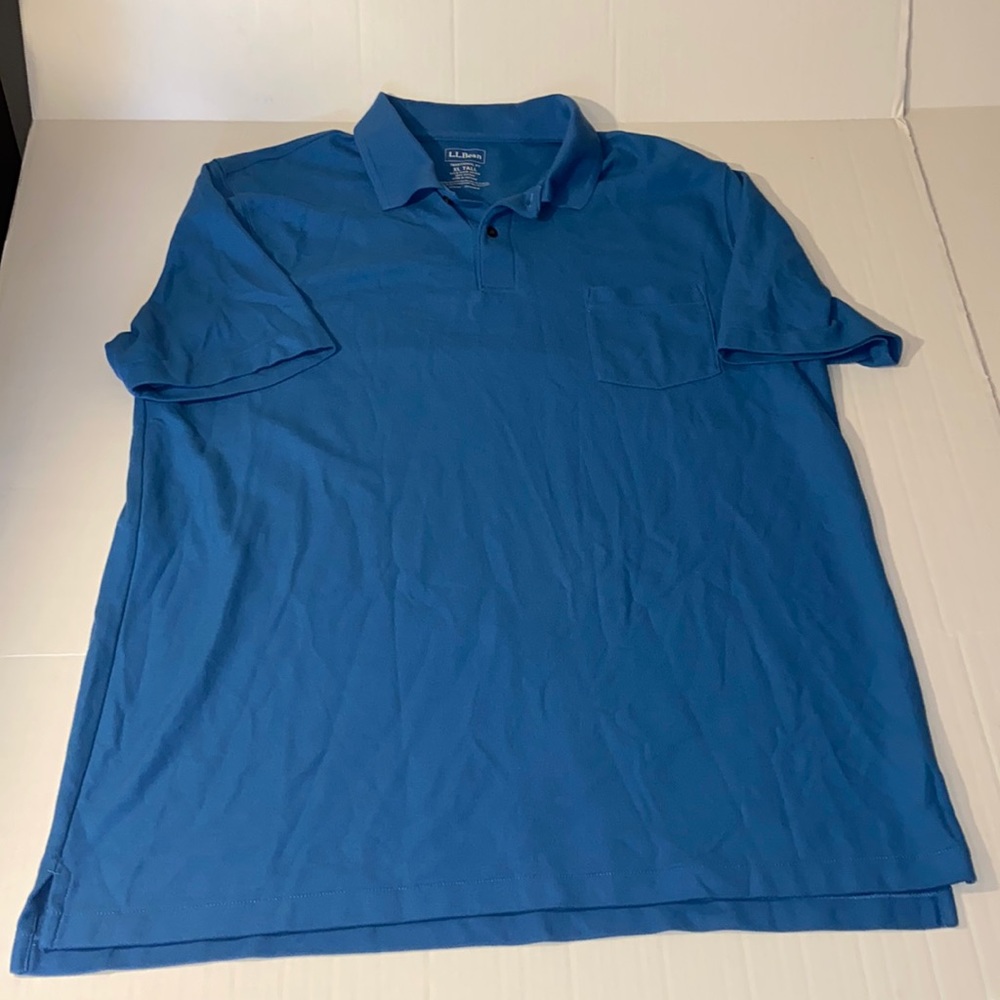 L. L. Bean Men’s XL Tall Short Sleeve Blue Polo Shirt